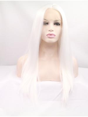 22 Inches White Best Long Straight Buy Lace Wig